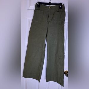 Anthropologie Olive Wide Leg Pants